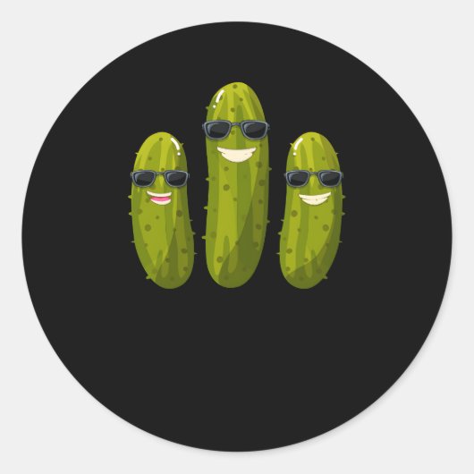 Sticker Rond Pickle Squad Vegan Dill Pickle Pickle Squad (Devant)