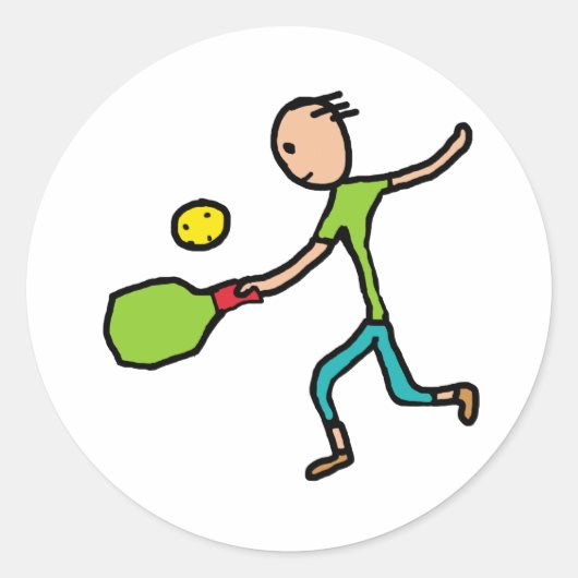 Sticker Rond Pickleball (Devant)
