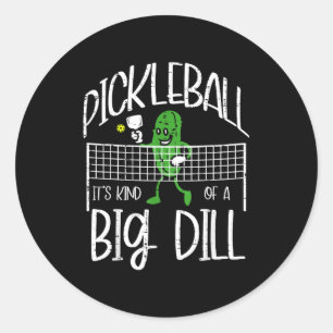 Sticker Rond Pickleball assez grosse aneth drôle de femme de ba