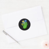 Sticker Rond Pickleball attraper votre pagaie (Enveloppe)