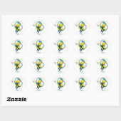 Sticker Rond Pickleball  | Bachelorette  (Feuille)
