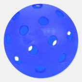 Sticker Rond Pickleball bleu néon (Devant)