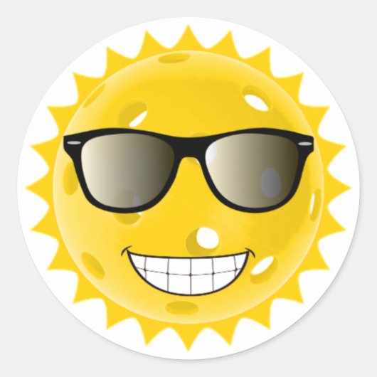Sticker Rond Pickleball Cool (Devant)