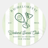 Sticker Rond Pickleball Country Club | Bachelorette (Devant)