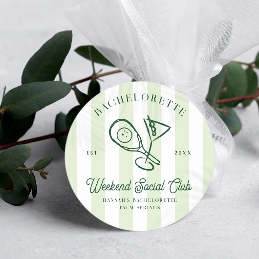 Sticker Rond Pickleball Country Club | Bachelorette