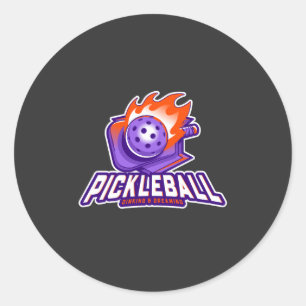 Sticker Rond Pickleball : Diner et rêver
