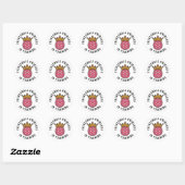 Sticker Rond Pickleball femmes drôle (Feuille)