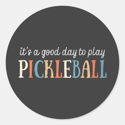 Sticker Rond Pickleball Funny (Devant)