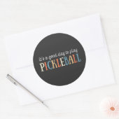 Sticker Rond Pickleball Funny (Enveloppe)
