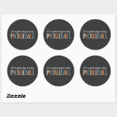 Sticker Rond Pickleball Funny (Feuille)