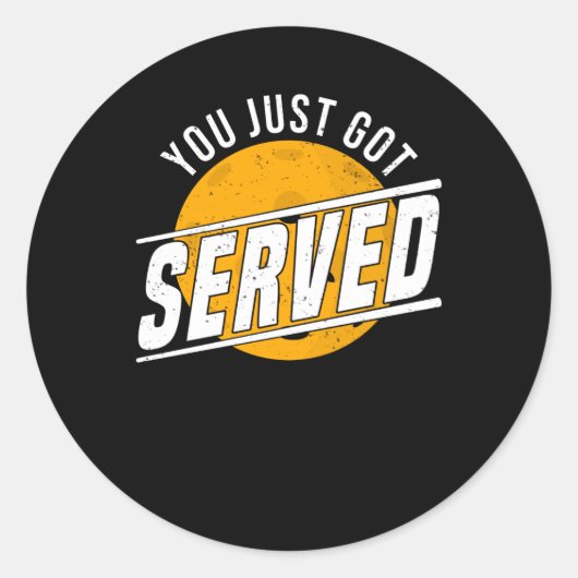 Sticker Rond Pickleball Hobby Player Boucle Pickleball (Devant)