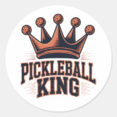 Sticker Rond Pickleball King (Devant)