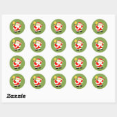 Sticker Rond Pickleball Noël (Feuille)
