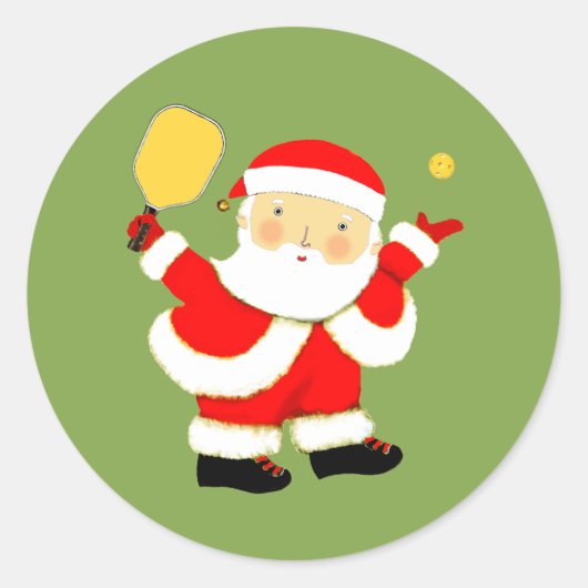 Sticker Rond Pickleball Noël (Devant)