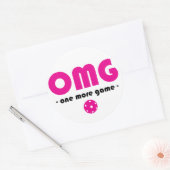 Sticker Rond Pickleball One More Jeu blanc / rose (Enveloppe)