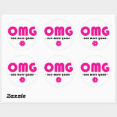 Sticker Rond Pickleball One More Jeu blanc / rose (Feuille)