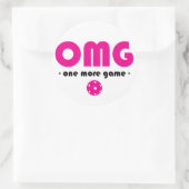 Sticker Rond Pickleball One More Jeu blanc / rose (Sac)