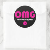Sticker Rond Pickleball One More Jeu noir / rose (Sac)