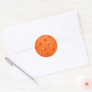 Sticker Rond Pickleball orange