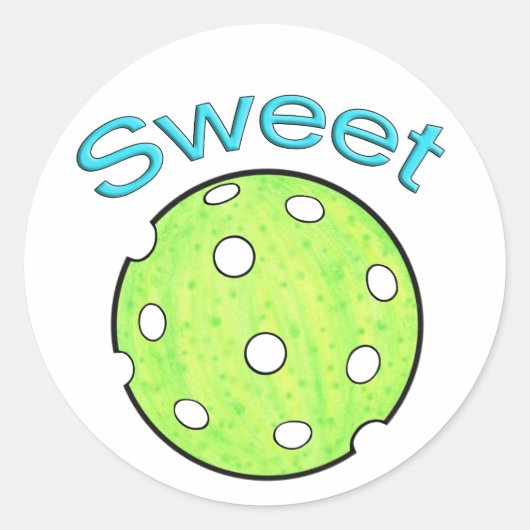 Sticker Rond Pickleball Pickle Sweet (Devant)