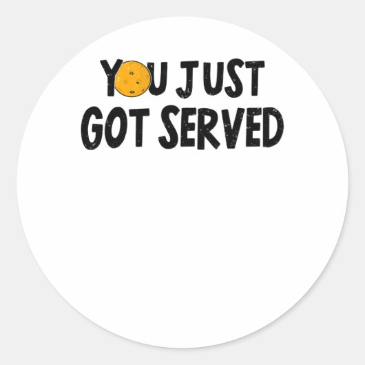 Sticker Rond Pickleball Player Pickleball Dit Drôle Hobby (Devant)