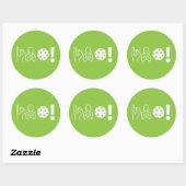 Sticker Rond Pickleball pour sourds (Feuille)