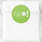 Sticker Rond Pickleball pour sourds (Sac)