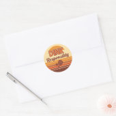 Sticker Rond Pickleball Rétro « Dink de Manière Responsable » (Enveloppe)