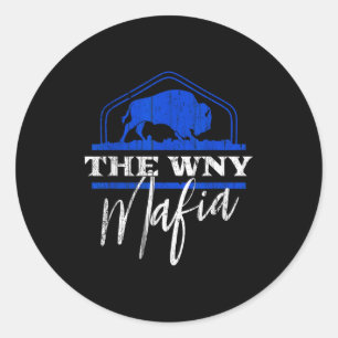 Sticker Rond Pickleball wny bflo buffalo 716 ouest de New York