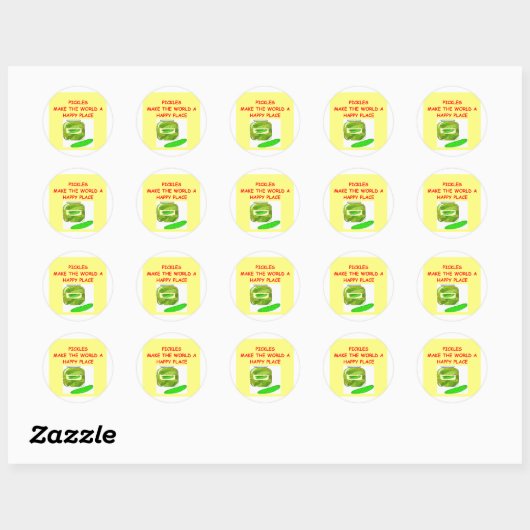 Sticker Rond pickles (Feuille)