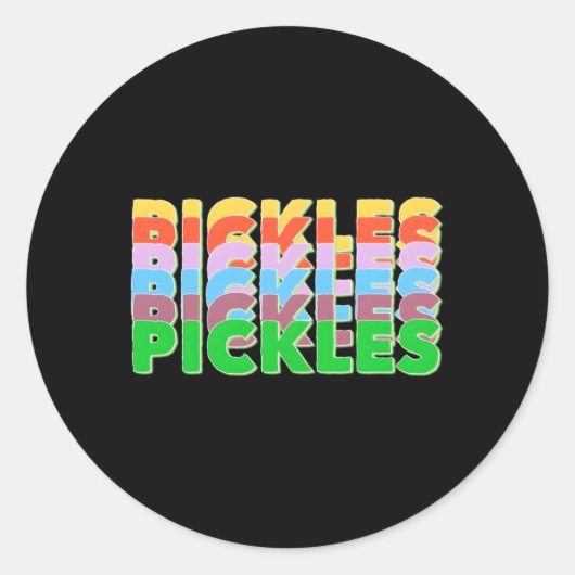Sticker Rond Pickles Pickles Pickles Pickles Pickles Pickles Pi (Devant)