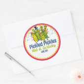 Sticker Rond Pickling pickle corniché concombre maison en conse (Enveloppe)