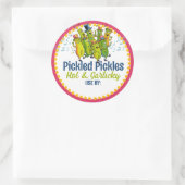 Sticker Rond Pickling pickle corniché concombre maison en conse (Sac)