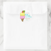 Sticker Rond Picks & Glace Cream, Baby shower garçon (Sac)