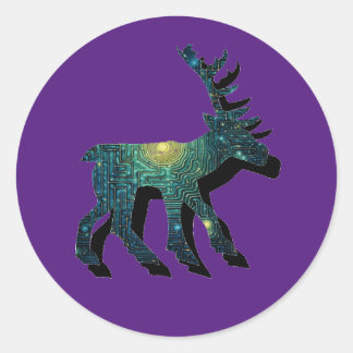 Sticker Rond Pictish Stag Maze