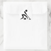 Sticker Rond Pictogramme de curling (Sac)