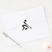 Sticker Rond Pictogramme de curling (Enveloppe)