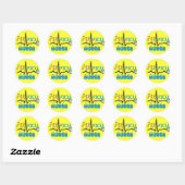 Sticker Rond PICU Infirmière Cadeaux-QRS Segment et conception  (Feuille)