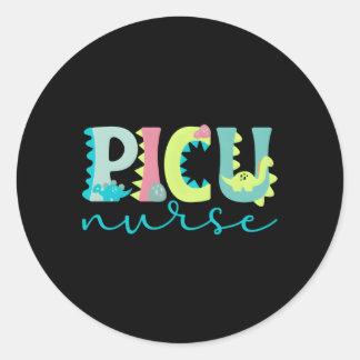 Sticker Rond Picu Nurse Unité de soins intensifs pédiatriques