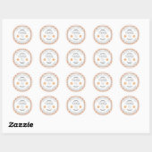 Sticker Rond Pie Citrouille maison rustique Orange Check (Feuille)