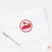 Sticker Rond Pie Social Party Dessert Bake Vente fraise (Enveloppe)