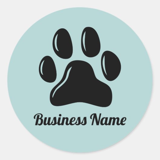 Sticker Rond Pièce assise Chien Walker Animal de compagnie Sitt (Devant)