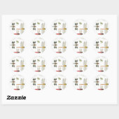 Sticker Rond pièce-clip-libellule-art-4 (Feuille)
