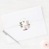 Sticker Rond pièce-clip-libellule-art-4 (Enveloppe)