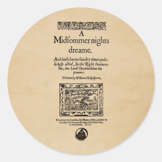 Sticker Rond Pièce de devant du quartier des rêves des nuits d' (Devant)