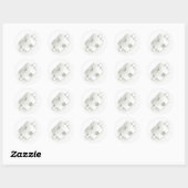 Sticker Rond Pièce de puzzle 3D (argent métallique) (Feuille)