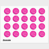 Sticker Rond Pièce de puzzle d'un million rose personnalisée (Feuille)