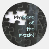 Sticker Rond Pièce de puzzle manquante (Devant)