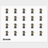 Sticker Rond Pièce d'échecs Roche à l'échec avec Ax (Feuille)