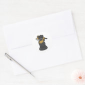 Sticker Rond Pièce d'échecs Roche à l'échec avec Ax (Enveloppe)